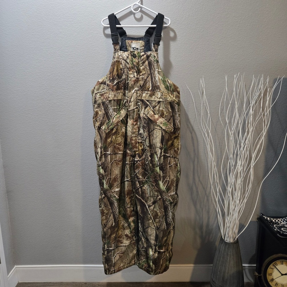 10X Hunting Bibs Overalls Men 3XL Brown Realtree Camo Insulated Outdoor Gorpcore